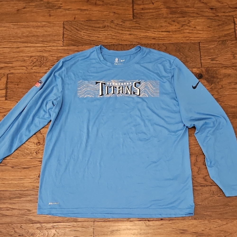 Nike Light Blue Titans Long Sleeve Men's Tee